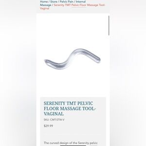 SERENITY TMT PELVIC FLOOR MASSAGE TOOL-VAGINAL
SKU: CMT-STW-V